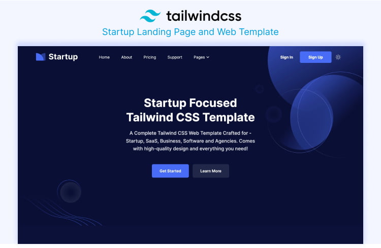 StartWind - Tailwind CSS Startup Template | GrayGrids