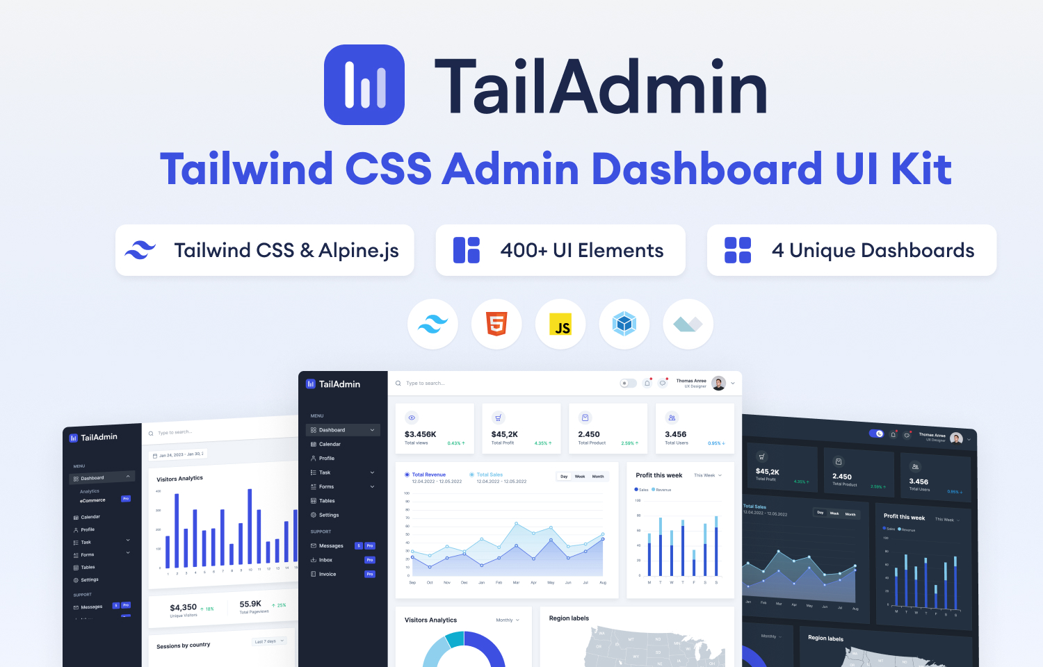 TailAdmin - Free Tailwind CSS Admin Dashboard UI Kit. | GrayGrids